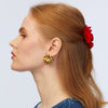 Lele Sadoughi EARRINGS GOLD PINWHEEL FLOWER BUTTON EARRINGS