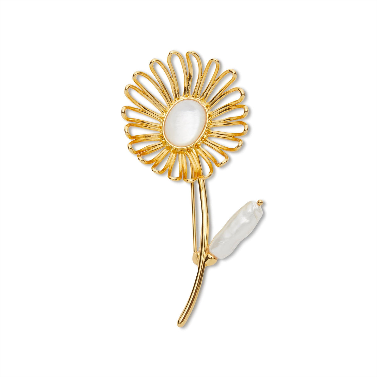 Lele Sadoughi EARRINGS GOLD THE MET X LELE RENOIR DAISY BROOCH