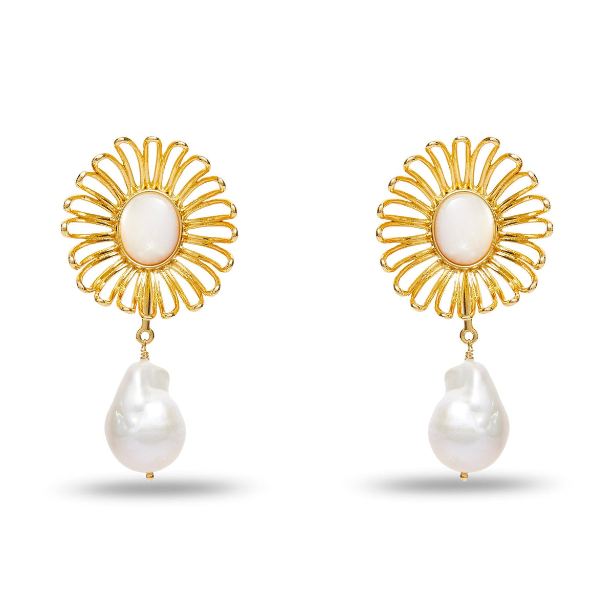 Lele Sadoughi EARRINGS GOLD THE MET X LELE RENOIR DAISY EARRINGS