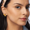 Lele Sadoughi EARRINGS GOLD TRILLIUM STUD EARRINGS