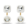 Lele Sadoughi EARRINGS IVORY GEM DROP EARRINGS