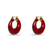 Lele Sadoughi EARRINGS JANUARY GARNET BIRTHSTONE DOUBLE HOOP