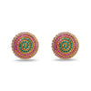 Lele Sadoughi EARRINGS JEWELED MEADOW SPIRAL BUTTON EARRINGS