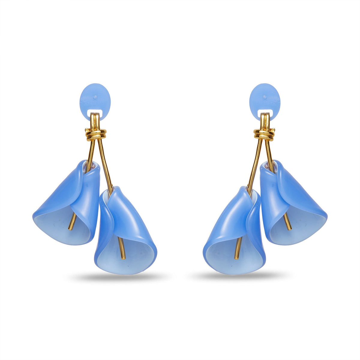 Lele Sadoughi Earrings LAKE BLUE CALLA LILY EARRINGS