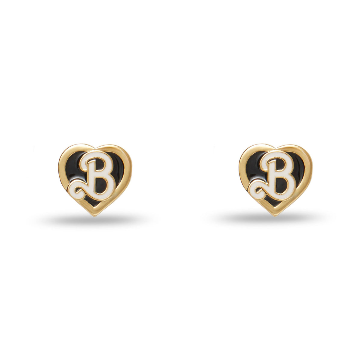 Lele Sadoughi EARRINGS LELE SADOUGHI X BARBIE JET HEART STUD EARRING