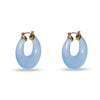 Lele Sadoughi EARRINGS MARCH AQUAMARINE BIRTHSTONE DOUBLE HOOP