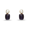 Lele Sadoughi EARRINGS MIDNIGHT PEBBLE STUD EARRINGS