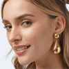 Lele Sadoughi EARRINGS ONE SIZE GOLD SMALL DOME TEARDROP EARRINGS