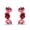 Lele Sadoughi EARRINGS ONE SIZE ROSE PETAL TRIPLE DROP CLIP-ON EARRINGS