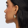 Lele Sadoughi EARRINGS PEARL SNAIL HOOP EARRINGS