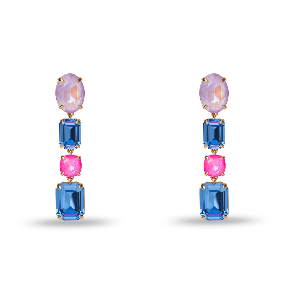 Lele Sadoughi EARRINGS ROSE LAVENDER SWAROVSKI® LINEAR CRYSTAL EARRING