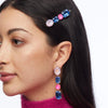 Lele Sadoughi EARRINGS ROSE LAVENDER SWAROVSKI® LINEAR CRYSTAL EARRING