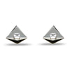 Lele Sadoughi EARRINGS SILVER GEO CRYSTAL BUTTON EARRINGS