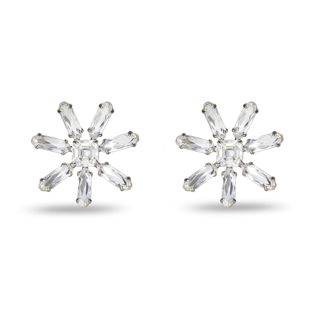 Lele Sadoughi EARRINGS SWAROVSKI DAISY CRYSTAL BUTTON EARRING