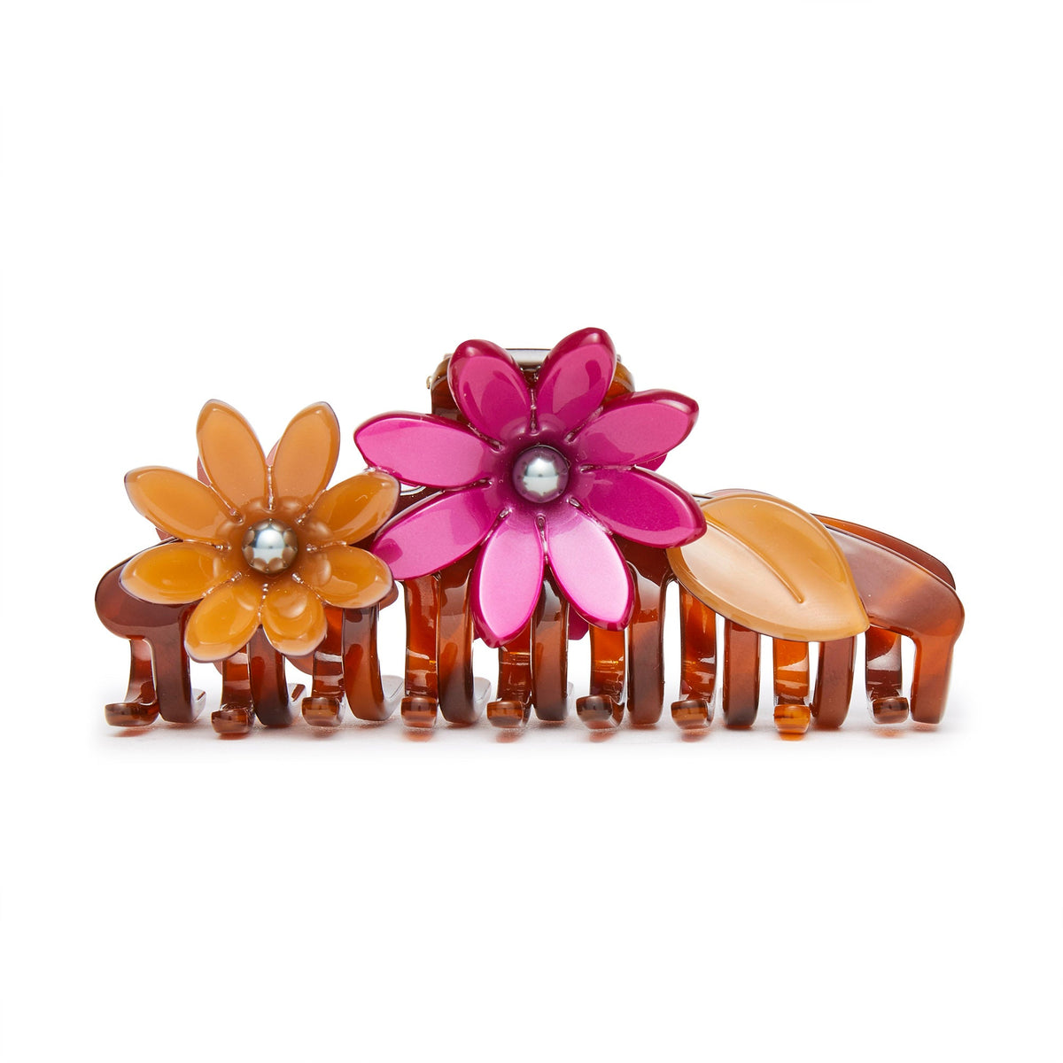 Lele Sadoughi Hair Clips RUST PETUNIA CLAW CLIP