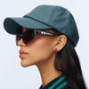 Lele Sadoughi HATS CHARCOAL FAUX LEATHER BASEBALL CAP