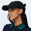 Lele Sadoughi HATS JET LACE BOW EMBELLISHED BASEBALL CAP