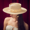 Lele Sadoughi HATS NATURAL MICHELLE DÉCO SWIRL STRAW HAT