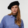 Lele Sadoughi HATS ONE SIZE JET WOOL FELT BERET