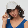 Lele Sadoughi HATS ONE SIZE PACIFIC SKY MULTI PEARL SEERSUCKER BASEBALL CAP