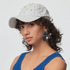 Lele Sadoughi HATS ONE SIZE PACIFIC SKY MULTI PEARL SEERSUCKER BASEBALL CAP