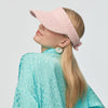 Lele Sadoughi HATS ONE SIZE SHELL PINK BOW TIE VISOR