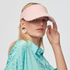 Lele Sadoughi HATS ONE SIZE SHELL PINK BOW TIE VISOR