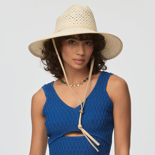 Brielle Straw Checkered Hat - Melon Breeze - Monkee's of Raleigh