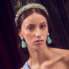 Lele Sadoughi HEADBANDS AQUA CRYSTAL BESSETTE HEADBAND