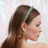 Lele Sadoughi HEADBANDS AUGUST PERIDOT GIGI JEWELED BIRTHSTONE HEADBAND