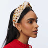 Lele Sadoughi HEADBANDS AUTUMN BOUCLE FALLING LEAVES CRYSTAL KNOTTED HEADBAND