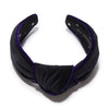 Lele Sadoughi HEADBANDS BALTIMORE RAVENS LELE X NFL JET EMBROIDERED KNOTTED HEADBAND