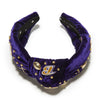 Lele Sadoughi HEADBANDS BALTIMORE RAVENS LELE X NFL PURPLE EMBELLISHED KNOTTED HEADBAND