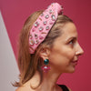 Lele Sadoughi HEADBANDS BARBIE™ X LELE SADOUGHI LIPSTICK PINK CHARMS KNOTTED HEADBAND