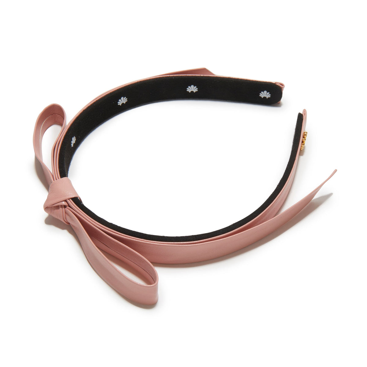 Lele Sadoughi HEADBANDS BLUSH BARDOT FAUX LEATHER HEADBAND