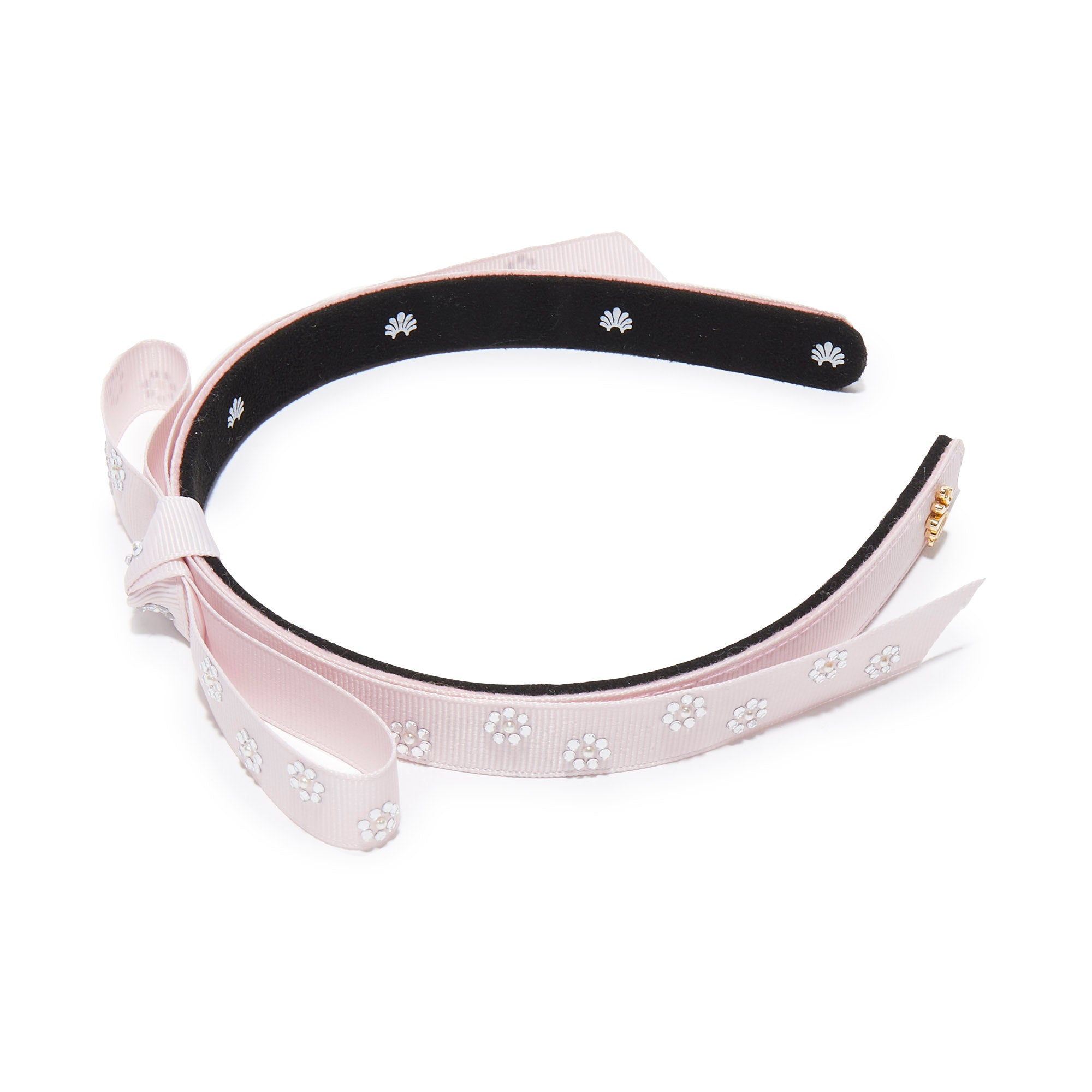 Lele Sadoughi HEADBANDS BLUSH EMBELLISHED BARDOT SLIM RIBBON
HEADBAND