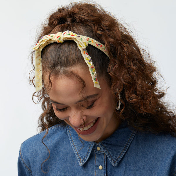 Stoney clover lane SCL X LELE Sadoughi headband factory buttercream