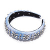 Lele Sadoughi HEADBANDS CAPRI BLUE CRYSTAL BROCADE ALICE HEADBAND