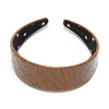 Lele Sadoughi HEADBANDS CEDAR BROWN FAUX CROC CHER HEADBAND