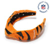 Lele Sadoughi HEADBANDS CINCINNATI BENGALS LELE X NFL ORANGE EMBROIDERED KNOTTED HEADBAND