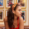 Lele Sadoughi HEADBANDS CINCINNATI BENGALS LELE X NFL ORANGE EMBROIDERED KNOTTED HEADBAND *PRE-ORDER*