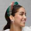 Lele Sadoughi HEADBANDS CRIMSON PINE TARTAN GRETA HEADBAND