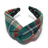 Lele Sadoughi HEADBANDS CRIMSON PINE TARTAN GRETA HEADBAND