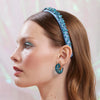 Lele Sadoughi HEADBANDS DECEMBER BLUE TOPAZ GIGI JEWELED BIRTHSTONE HEADBAND