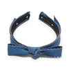 Lele Sadoughi HEADBANDS DENIM BARDOT SCALLOPED EDGE HEADBAND