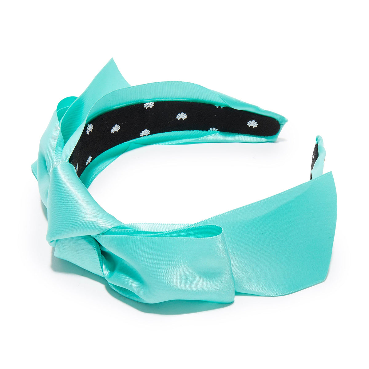 Lele Sadoughi HEADBANDS ELECTRIC MINT SILK SHIRLEY RIBBON HEADBAND