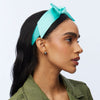 Lele Sadoughi HEADBANDS ELECTRIC MINT SILK SHIRLEY RIBBON HEADBAND