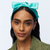 Lele Sadoughi HEADBANDS ELECTRIC MINT SILK SHIRLEY RIBBON HEADBAND