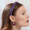 Lele Sadoughi HEADBANDS FEBRUARY AMETHYST GIGI JEWELED BIRTHSTONE HEADBAND