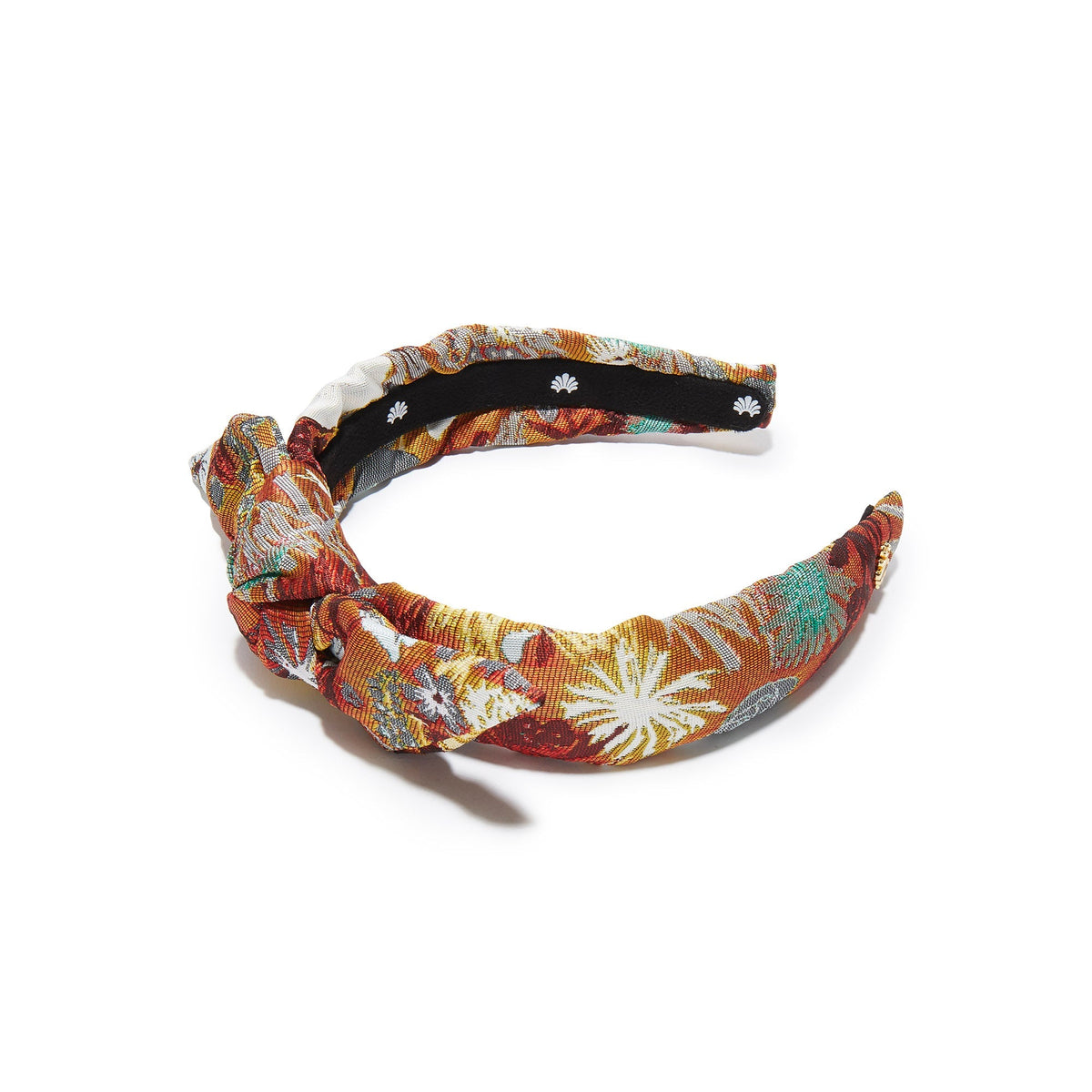 Lele Sadoughi HEADBANDS FLORAL RUST KIDS BROCADE BOW-TIE HEADBAND